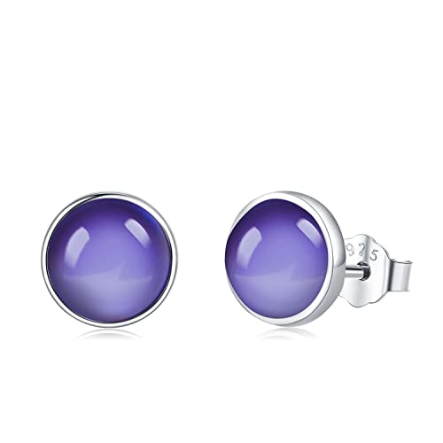 Februar Geburtsstein Ohrringe 925 Sterling Silber Amethyst Ohrstecker Valentinstag Muttertag Geburtstagsgeschenk Schmuck für Frauen Mädchen Freundin von TwoAnts