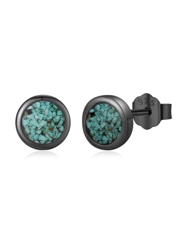 Herren Ohrringe 925 Sterling Silber Klein Türkis Ohrstecker Gothic Schmuck Geschenke für Männer Damen Herren Ohrringe 925 Sterling Silber Klein Türkis Ohrstecker Gothic Schmuck Geschenke für Männer Damen von TwoAnts