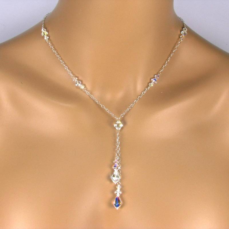 Kristall Lariat & Y Halskette | Tropfen Hochzeitstag Schmuck Hintergrund Braut Kette Für Low Back Kleid Sterling Silber Nickelfrei Stacey Kristall Lariat & Y Halskette | Tropfen Hochzeitstag Schmuck Hintergrund Braut Kette Für Low Back Kleid Sterling Silber Nickelfrei Stacey von TwoBeWedJewelry