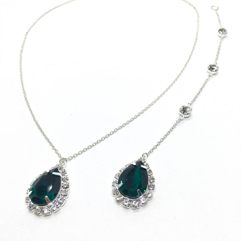 Smaragdgrün Anhänger Halskette Mit Hintergrund | Weihnachtsschmuck Urlaub Hochzeit Qualität Pear Swarovski Kristall Sterlingsilber Sarine Smaragdgrün Anhänger Halskette Mit Hintergrund | Weihnachtsschmuck Urlaub Hochzeit Qualität Pear Swarovski Kristall Sterlingsilber Sarine von TwoBeWedJewelry