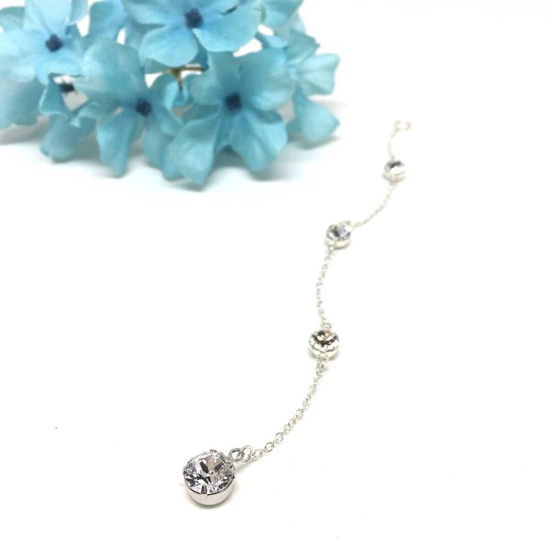 Solitaire Back Drop Halskettenset Für Braut | Swarovski-Kristall Sterling Silber Zirkonia-Rücken-Halskette Hochzeitsschmuck Davina Solitaire Back Drop Halskettenset Für Braut | Swarovski-Kristall Sterling Silber Zirkonia-Rücken-Halskette Hochzeitsschmuck Davina von TwoBeWedJewelry