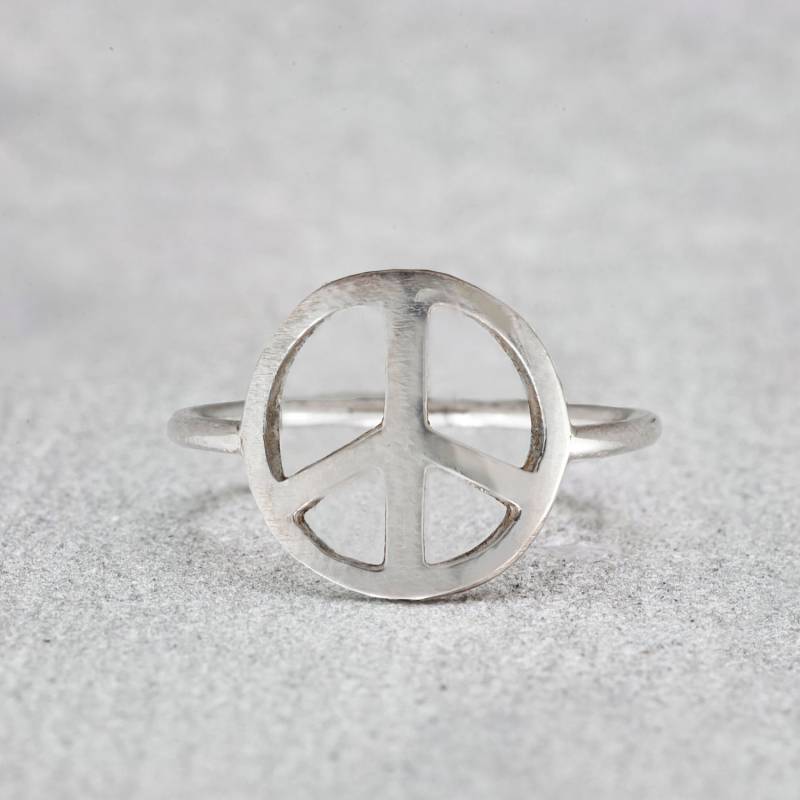 Peace Zeichen Silber Ring Peace Zeichen Silber Ring von TwoDotsJewellery