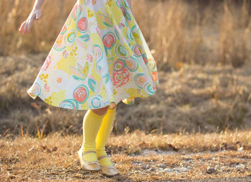 Banana Gelbe Knie Hohe Socken Hand Gefärbt Gelb Kleinkind Baby Kinder Mädchen Frühling Uniform Rosa Frühlingssocke von TwoDreamsShop