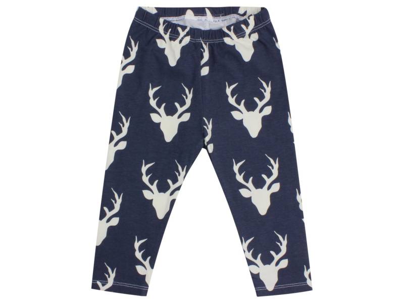 Navy Blau Buck Reh Baby Leggings Hirsch Jungen Mädchen Oder Junge Unisex Kleinkind Hose von TwoDreamsShop