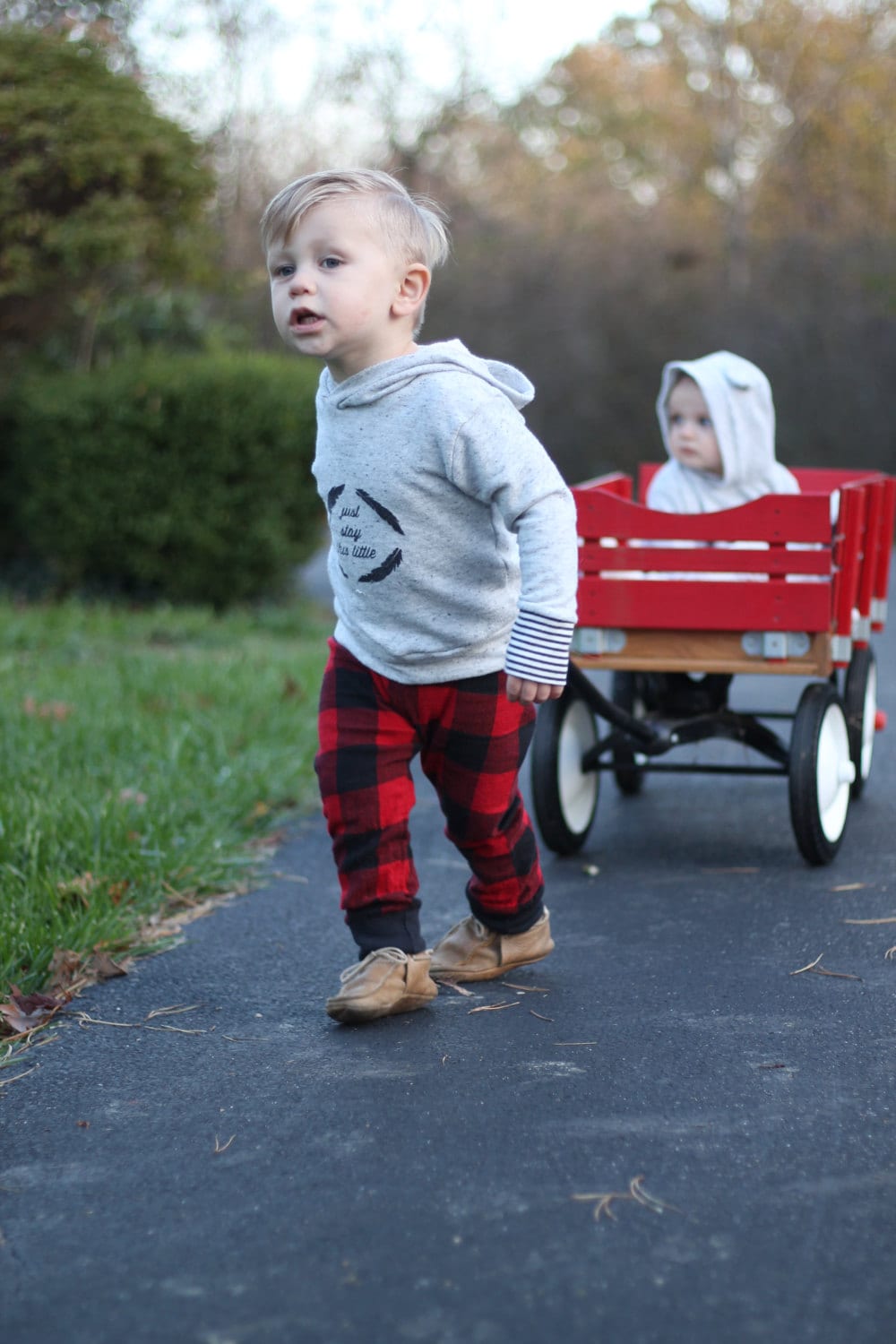 Red Buffalo Karo Flanell Jungen Hose Kleinkind Herbst Winter Junge Rote Baby Leggings Check Karierte von TwoDreamsShop