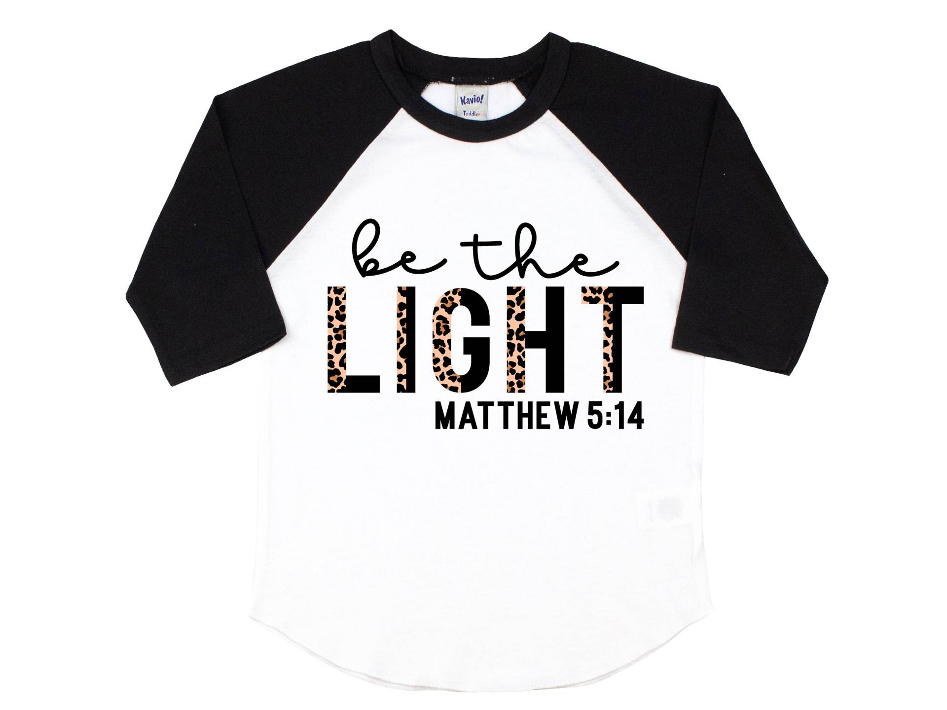 Sei Das Licht Inspirational Shirt Schwarzer Raglan Matthäus 514 Schrift Christian Bibel Vers Jesus Mädchen Kleinkind Baby Jugend von TwoDreamsShop