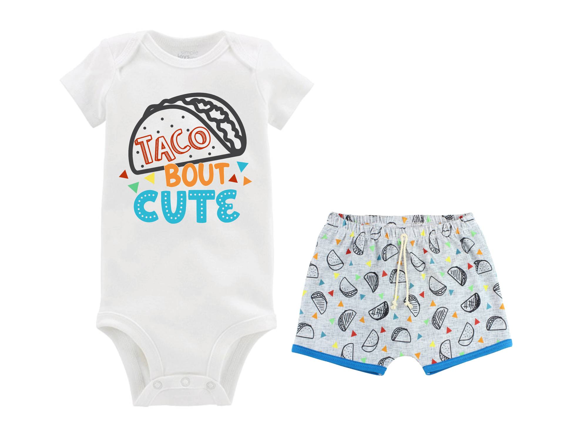 Taco Bout Cute Boy Outfit Baby Body Mama Liebt Mich Fiesta Nachos Shorts Shirt Junge Dienstag Party Unisex Handgemachte Kleidung von TwoDreamsShop