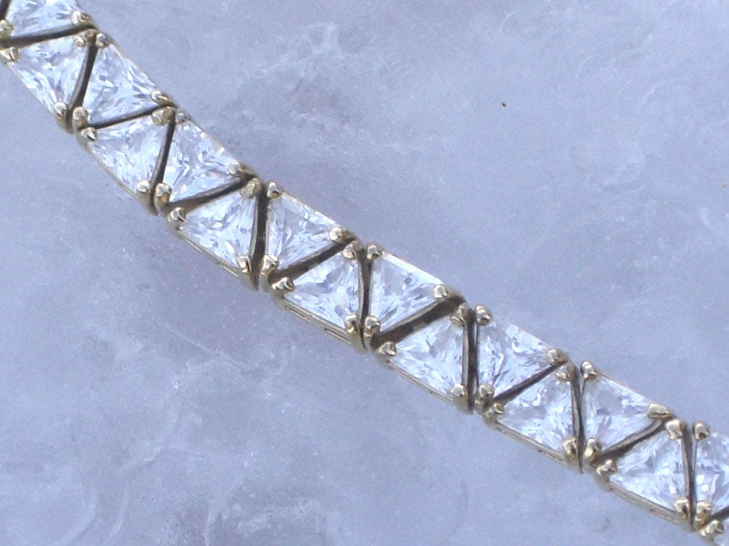 Armband - Gold Vermeil Über Sterling Silber Mit Strass Vintage Versandkostenfrei von TwoGoodEggs