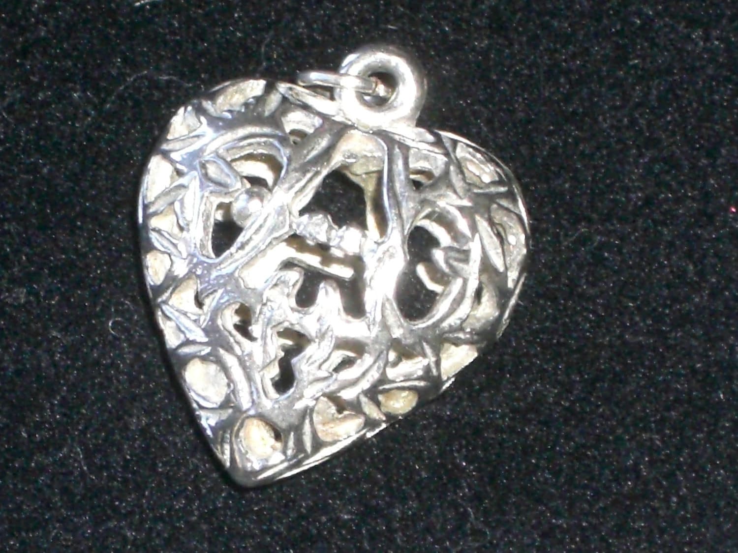 Herz Anhänger - Filigraner An Sterling Silber Kette Vintage Versandkostenfrei Herz Anhänger - Filigraner An Sterling Silber Kette Vintage Versandkostenfrei von TwoGoodEggs