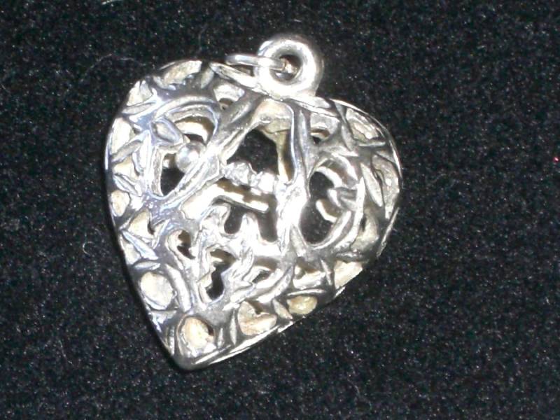 Herz Anhänger - Filigraner An Sterling Silber Kette Vintage Versandkostenfrei von TwoGoodEggs
