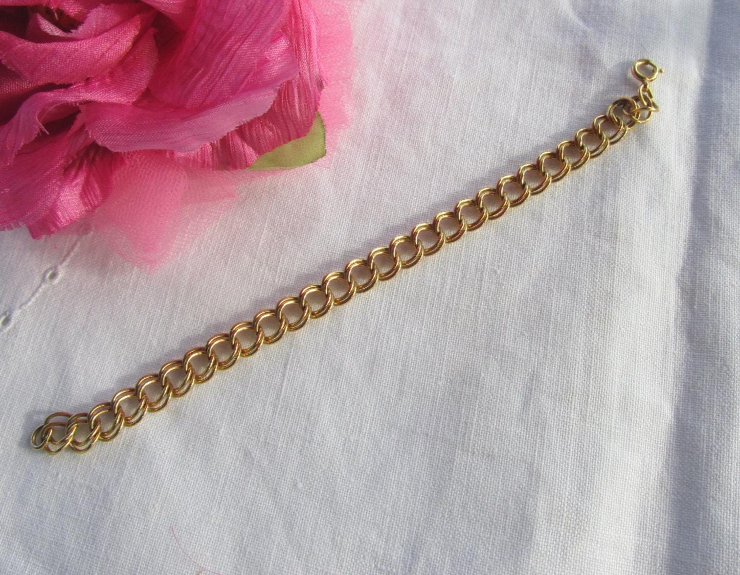 Kettenarmband - Goldüberfangarmband Von Kelly Waters in Original Box Vintage Versandkostenfrei von TwoGoodEggs