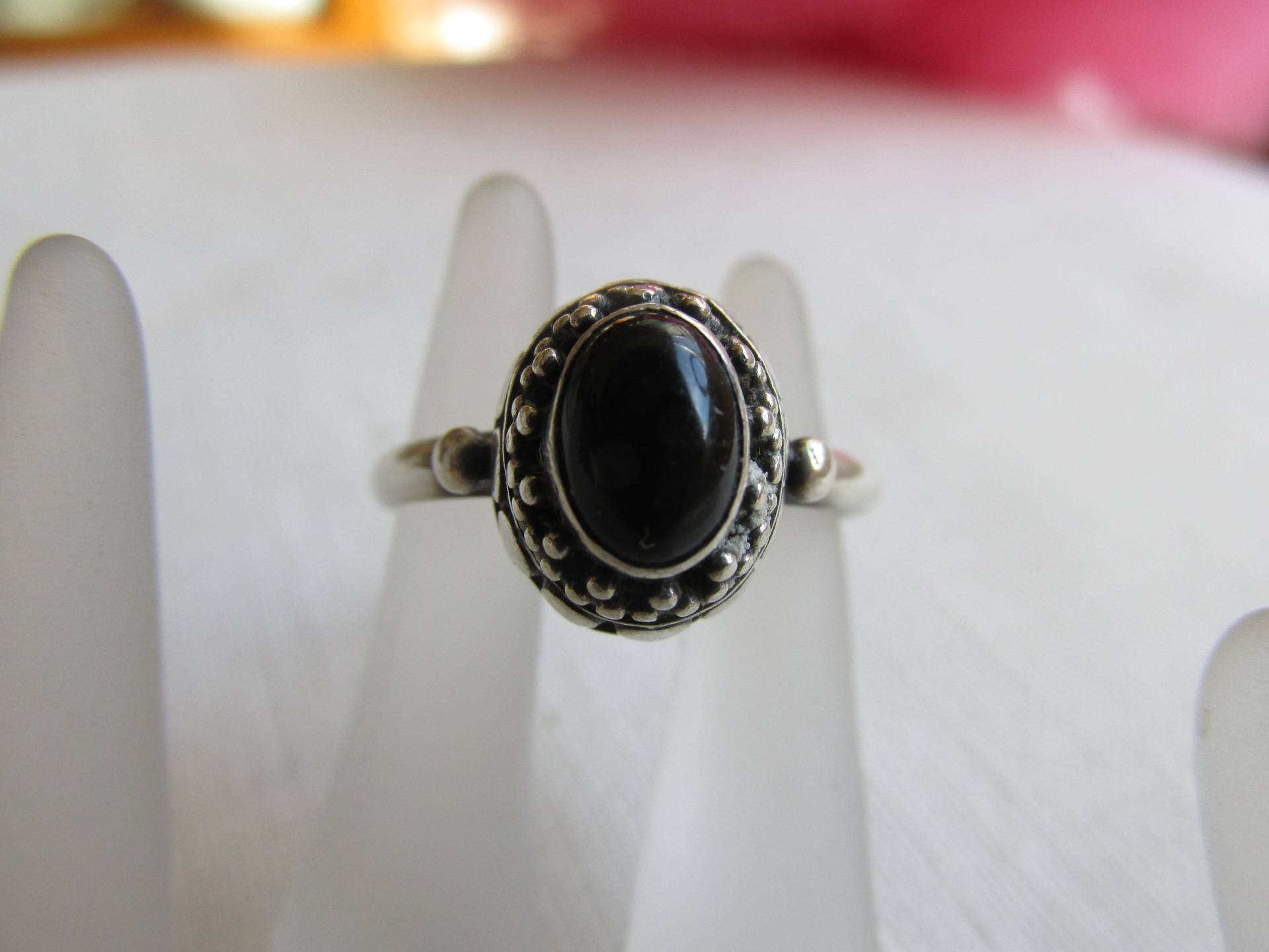 Ring - Sterling Silber Onyx Vintage von TwoGoodEggs