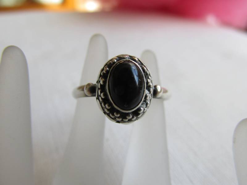 Ring - Sterling Silber Onyx Vintage Ring - Sterling Silber Onyx Vintage von TwoGoodEggs