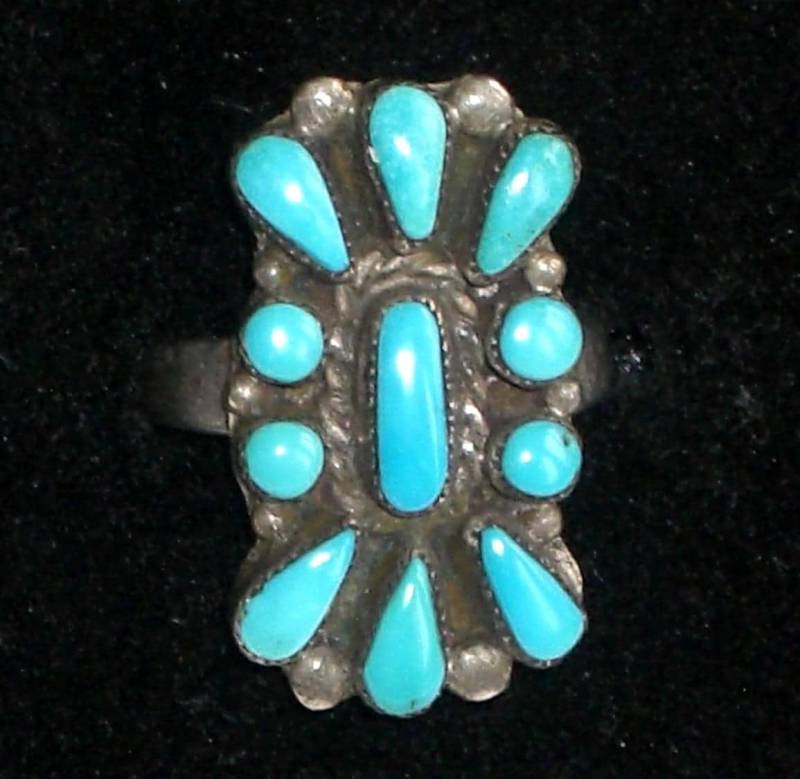 Türkis Ring in Sterling Silber - Dezember Geburtsstein Vintage Versandkostenfrei von TwoGoodEggs