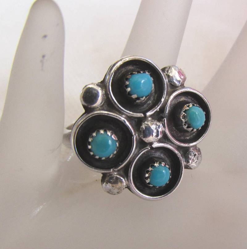 Ring - Türkis in Sterling Silber Vintage von TwoGoodEggs