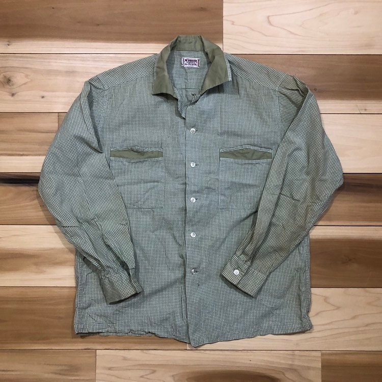 50Er Jahre Mcgregor Modern Button-Down-Loop-Kragen von TwoGuysGoodBuys