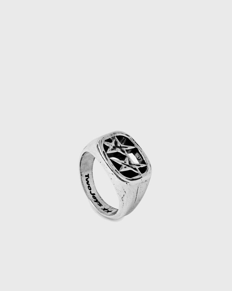TwoJeys Framed Ring men Jewellery silver in Größe:20 MM von TwoJeys