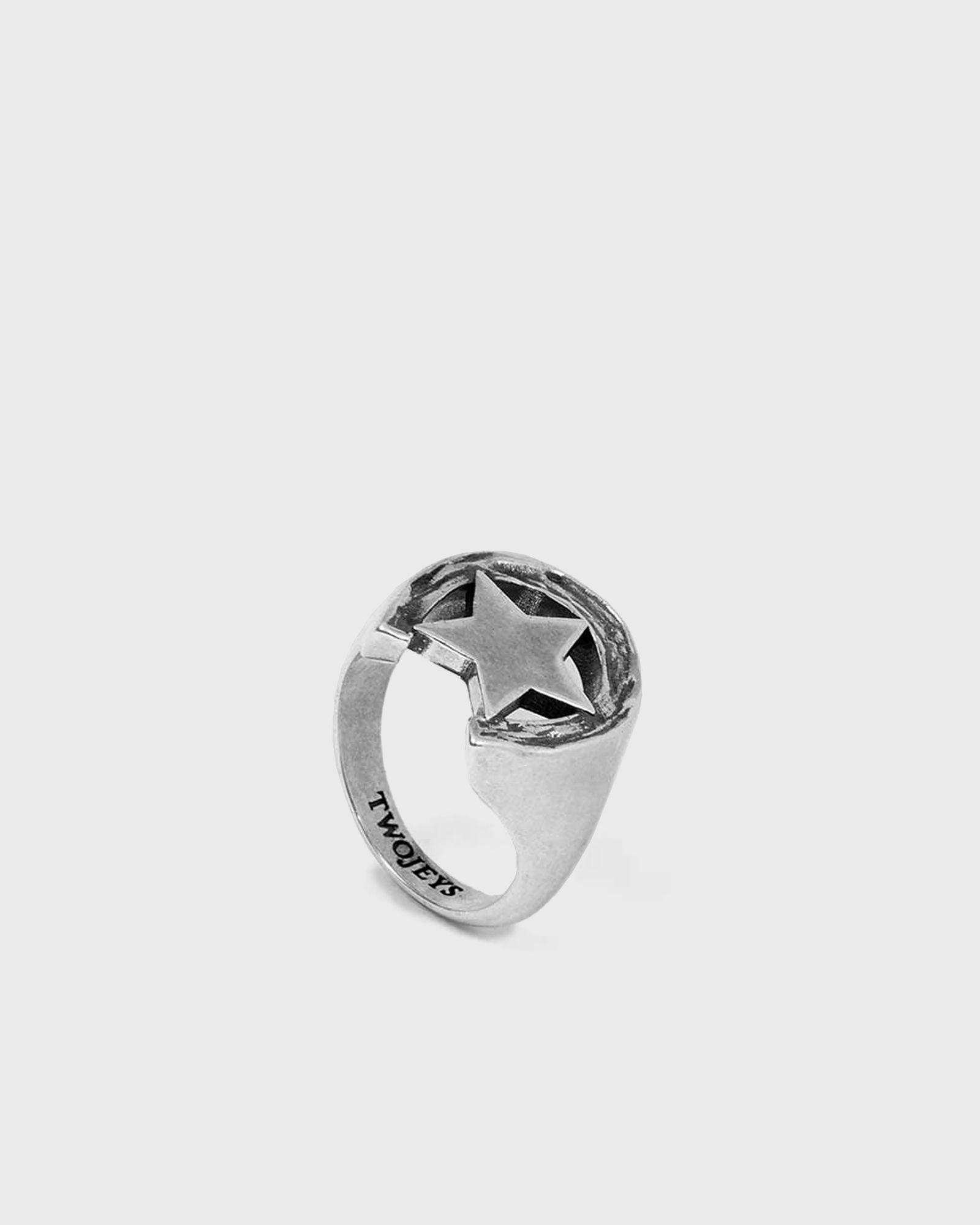 TwoJeys Star Ring men Jewellery silver in Größe:18 MM von TwoJeys