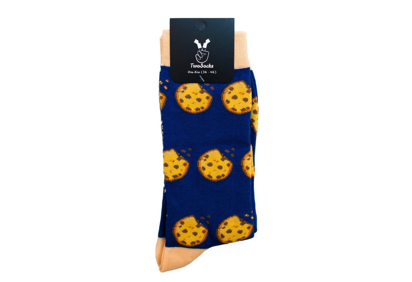 TwoSocks Freizeitsocken Cookie Socken lustige Socken Herren & Damen, Einheitsgröße von TwoSocks