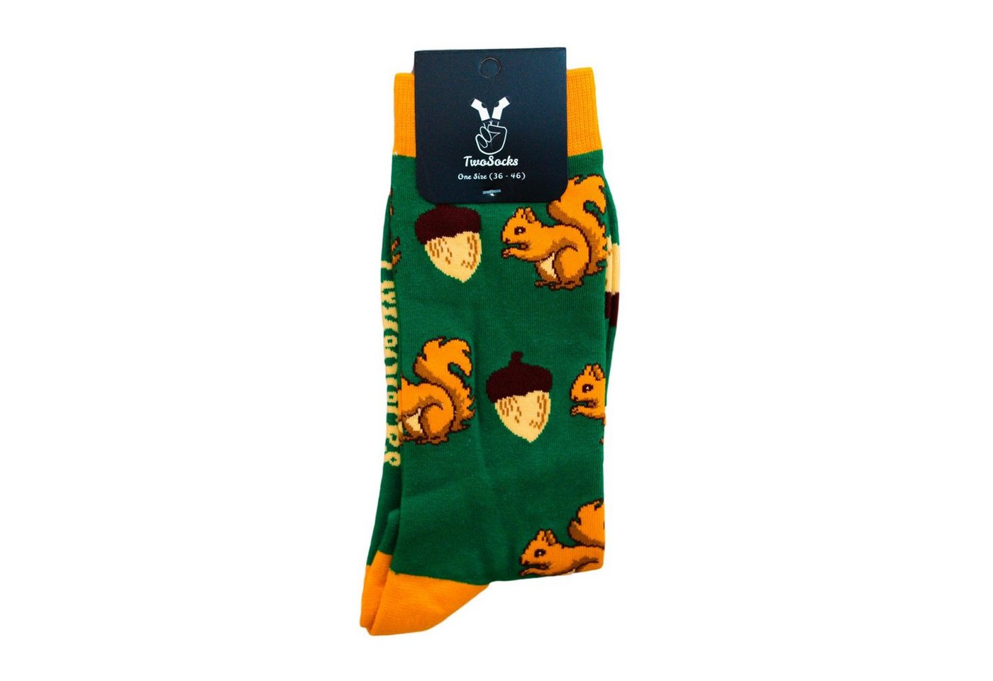 TwoSocks Freizeitsocken Eichhörnchen Socken lustige Socken Herren & Damen, Einheitsgröße von TwoSocks