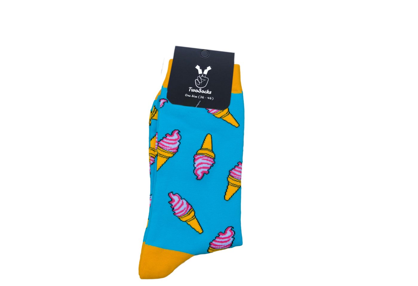 TwoSocks Freizeitsocken Eis Socken lustige Socken Herren & Damen, Einheitsgröße von TwoSocks