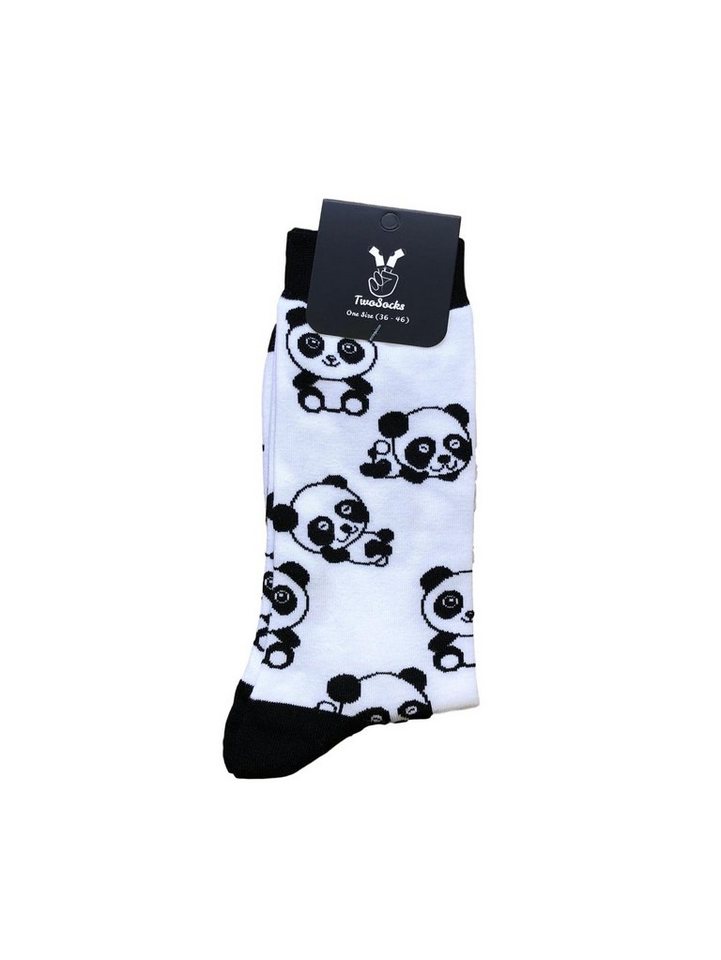 TwoSocks Freizeitsocken Panda Socken lustige Socken Herren & Damen, Einheitsgröße von TwoSocks