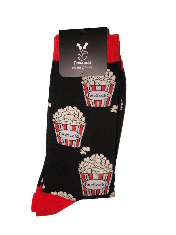 TwoSocks Freizeitsocken Popcorn Socken lustige Socken Herren & Damen, Einheitsgröße von TwoSocks