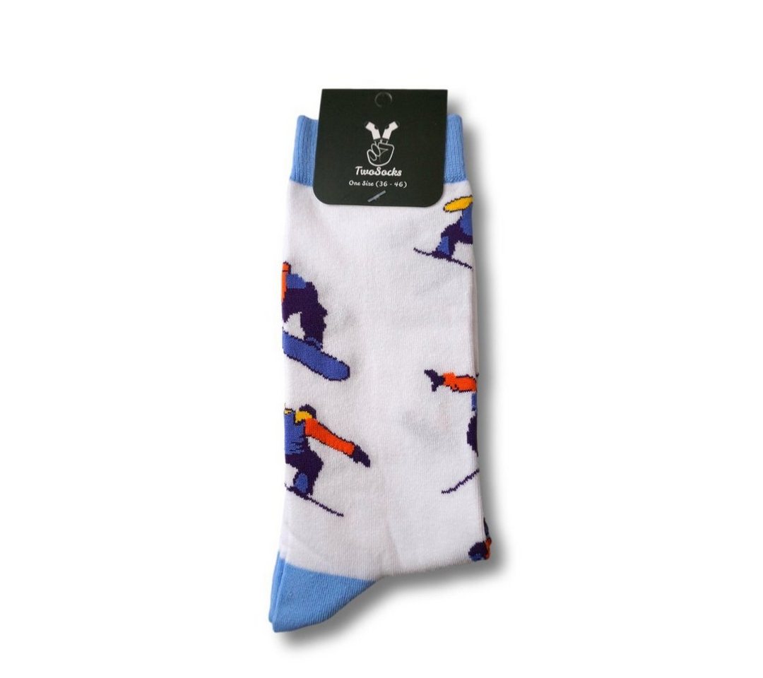 TwoSocks Freizeitsocken Snowboard Socken lustige Socken Herren & Damen, Einheitsgröße von TwoSocks