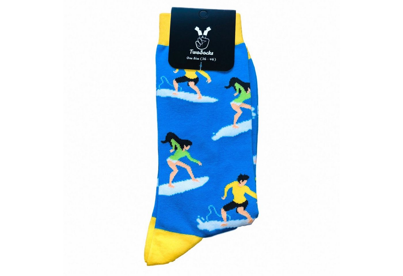 TwoSocks Freizeitsocken Surfer Socken lustige Socken Herren & Damen, Einheitsgröße von TwoSocks