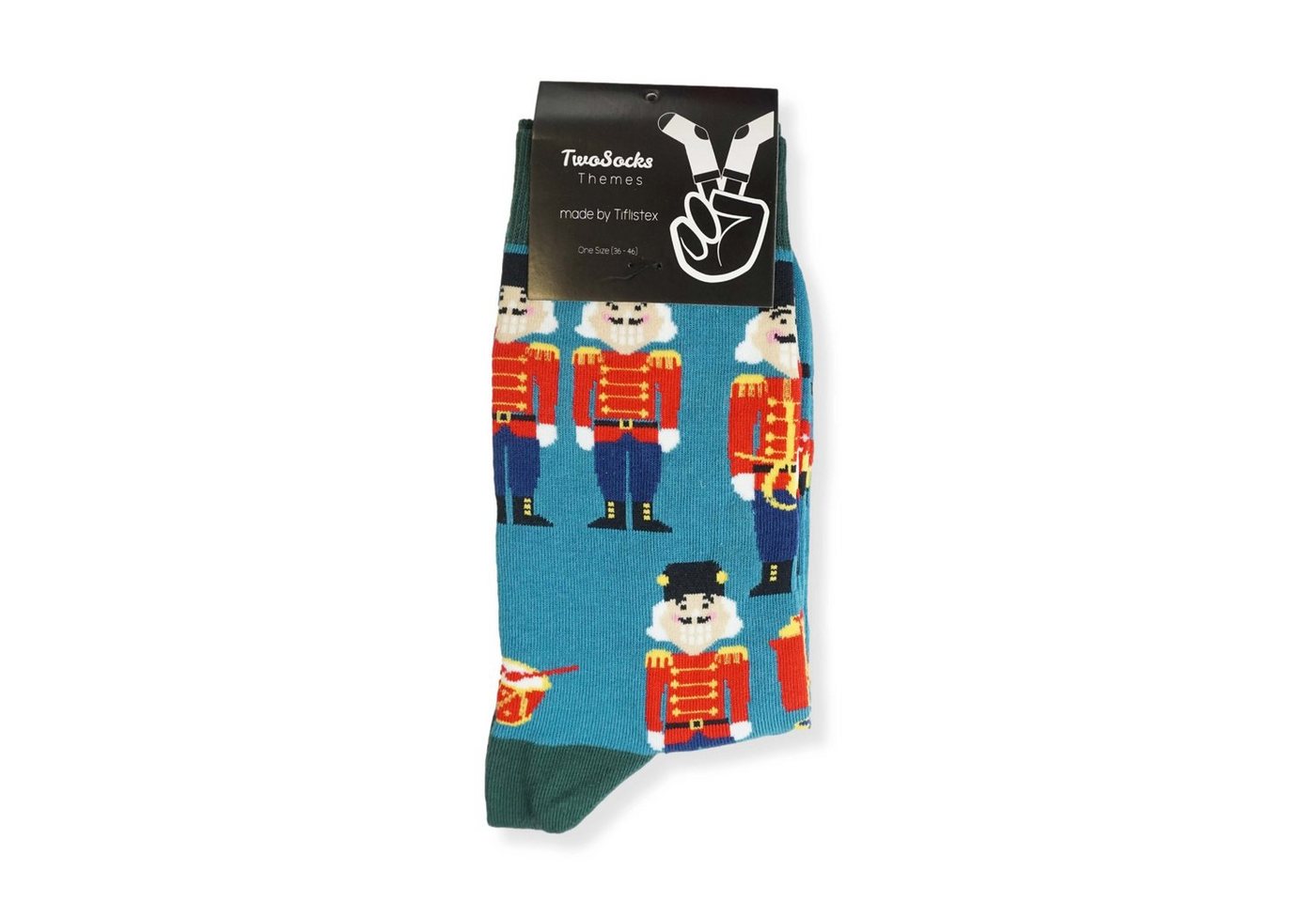 TwoSocks Freizeitsocken Weihnachtssocken Nussknacker Socken für Damen und Herren Einheitsgröße (1 Paar) von TwoSocks