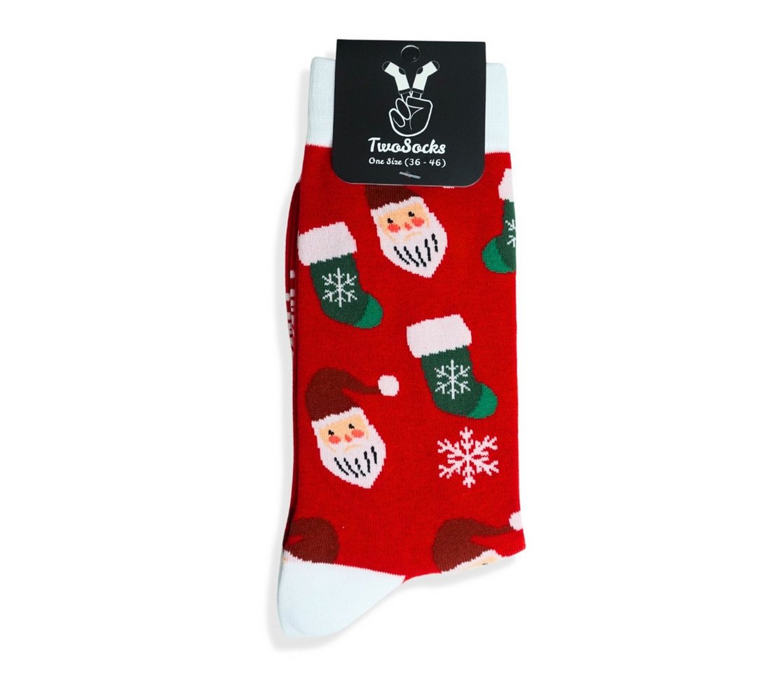 TwoSocks Freizeitsocken Weihnachtssocken lustige Socken für Weihnachten, Einheitsgröße TwoSocks Freizeitsocken Weihnachtssocken lustige Socken für Weihnachten, Einheitsgröße von TwoSocks