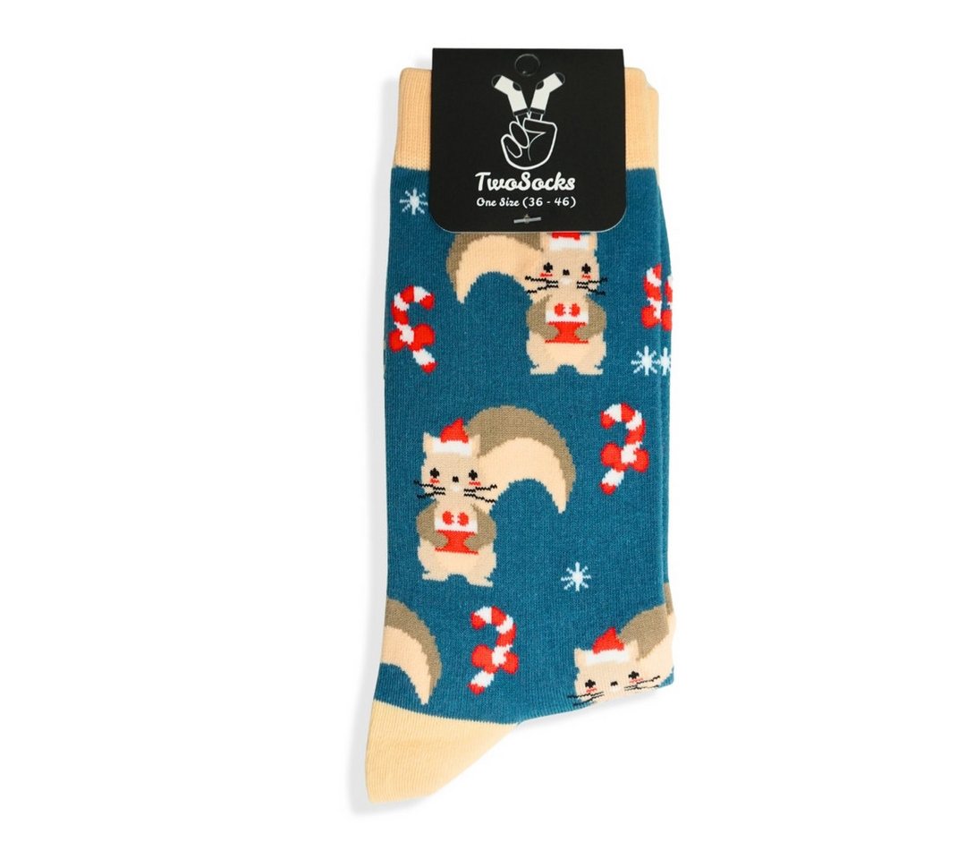 TwoSocks Freizeitsocken Weihnachtssocken lustige Socken für Weihnachten, Einheitsgröße TwoSocks Freizeitsocken Weihnachtssocken lustige Socken für Weihnachten, Einheitsgröße von TwoSocks