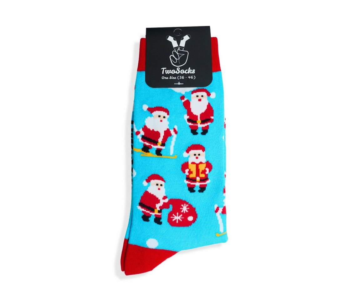 TwoSocks Freizeitsocken Weihnachtssocken lustige Socken für Weihnachten, Einheitsgröße TwoSocks Freizeitsocken Weihnachtssocken lustige Socken für Weihnachten, Einheitsgröße von TwoSocks