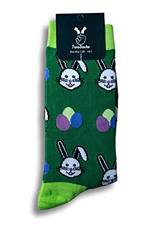 TwoSocks Ostern Socken Herren | Damen & Herren Strümpfe | Socken Ostern| Baumwolle, Einheitsgröße | Ostergeschenk (Osterhase) von TwoSocks