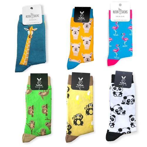 TwoSocks Weihnachtsmann Socken Herren & Damen lustige und witzige Strümpfe als Geschenk, Baumwolle, Einheitsgröße (Zoo) von TwoSocks