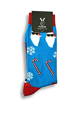 TwoSocks Weihnachtssocken Cool Santa Damen & Herren Socken Weihnachten Baumwolle Einheitsgröße von TwoSocks