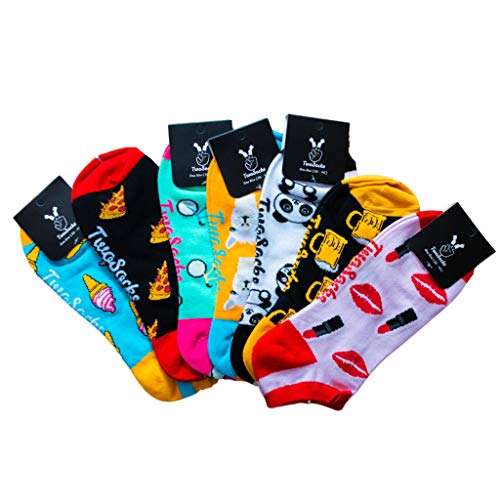 TwoSocks lustige Invisible Sneaker Socken | witzige Panda Füßlinge als Geschenk | Einheitsgröße | Baumwolle | Damen & Herren von TwoSocks
