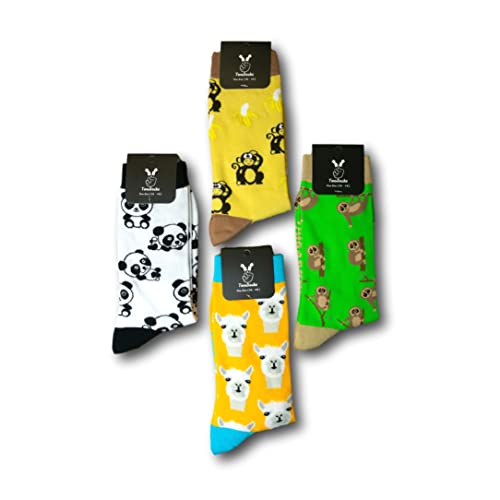 TwoSocks lustige Socken Damen Herren witzige Strümpfe als Geschenk Einheitsgröße (Safari Set) von TwoSocks