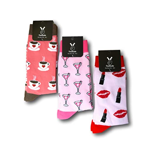 TwoSocks lustige Socken Damen Herren witzige Strümpfe als Geschenk Einheitsgröße (Think pink) von TwoSocks