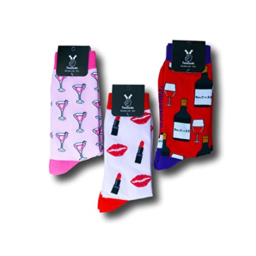 TwoSocks lustige Socken Damen Herren witzige Strümpfe als Geschenk Einheitsgröße (Girls Night out) von TwoSocks