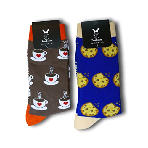 TwoSocks lustige Socken Damen Herren witzige Strümpfe als Geschenk Einheitsgröße (Dessert) von TwoSocks