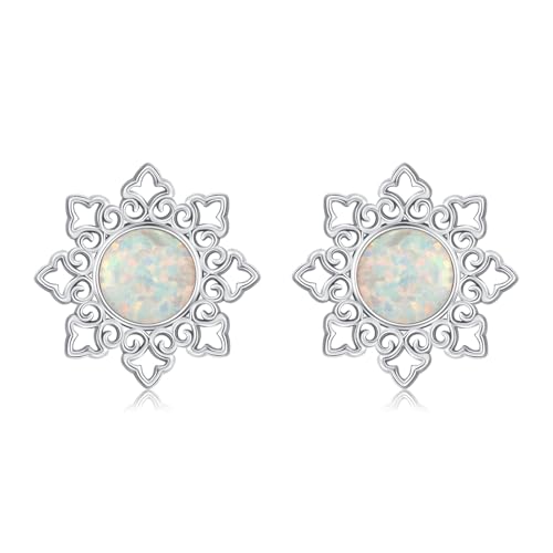 Opal Ohrringe 925er Sterling Silber Weiße Opal Ohrringe Filigrane Ohrstecker Filigrane Schmuck für Frauen Mädchen Geburtstag Opal Ohrringe 925er Sterling Silber Weiße Opal Ohrringe Filigrane Ohrstecker Filigrane Schmuck für Frauen Mädchen Geburtstag von Twoowl