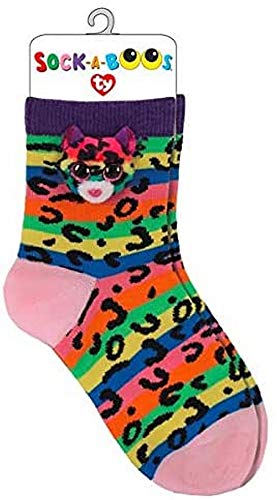 Ty Mädchen Dotty Leopard Socken, Mehrfarbig, One Size von TY