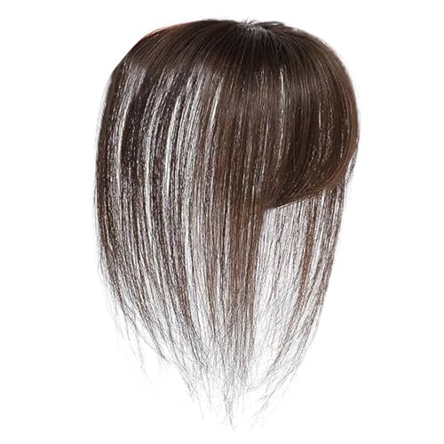 TyCylKu Clip On Ponyfransen,Unsichtbare Echthaar Haarteile für Damen - Atmungsaktive Extensions Perücke Verstellbare Natürliche Abdeckung für dünner werdendes Haar Styling Haarausfall Cosplay von TyCylKu