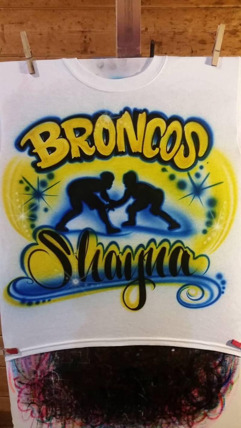 Personalisiertes Airbrush Wrestling-Shirt | Größe 2T - Erwachsene 5xl Personalisiertes Airbrush Wrestling-Shirt | Größe 2T - Erwachsene 5xl von TyGaAirbrush