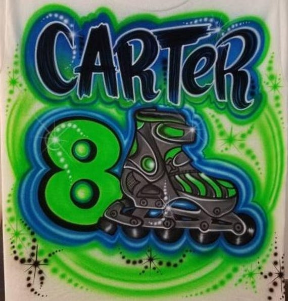 Personalisiertes Airbrushed Rollerblade Shirt | Größe 2T - Erwachsene 5xl Personalisiertes Airbrushed Rollerblade Shirt | Größe 2T - Erwachsene 5xl von TyGaAirbrush