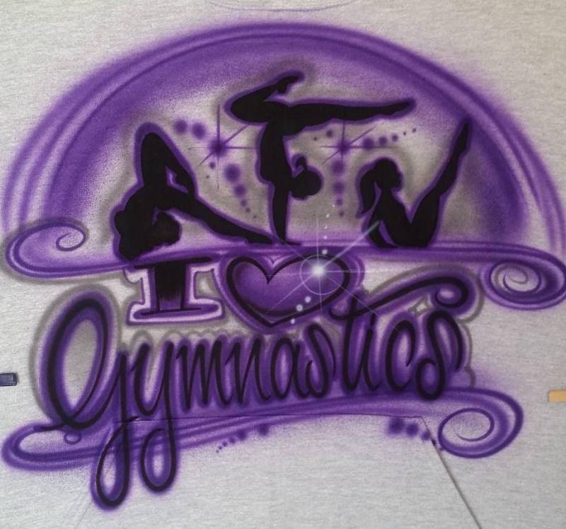 Personalisiertes Benutzerdefiniertes Airbrush-Gymnastik-Shirt | Größe 2T - Erwachsene 5xl Personalisiertes Benutzerdefiniertes Airbrush-Gymnastik-Shirt | Größe 2T - Erwachsene 5xl von TyGaAirbrush