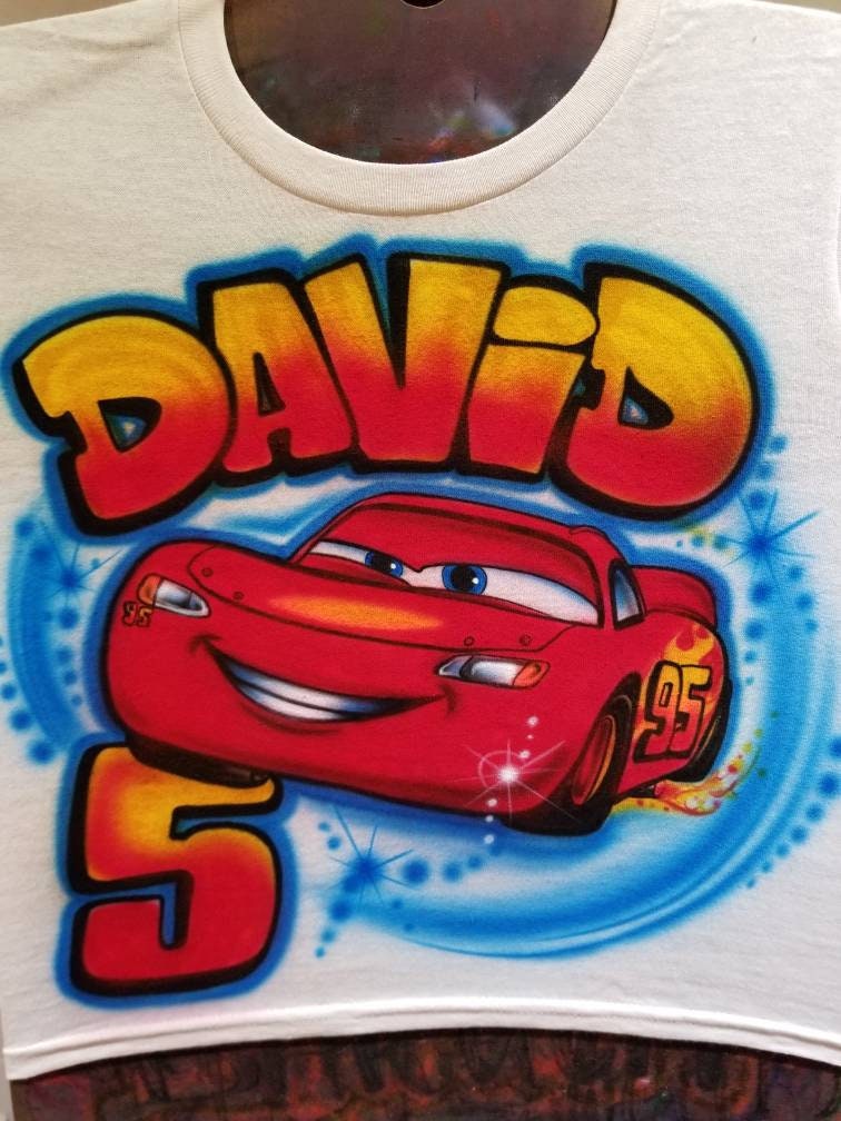 Personalisiertes Benutzerdefiniertes Airbrush-Rennwagen-Geburtstags-Shirt | Größe 2 T - Erwachsene 5xl von TyGaAirbrush