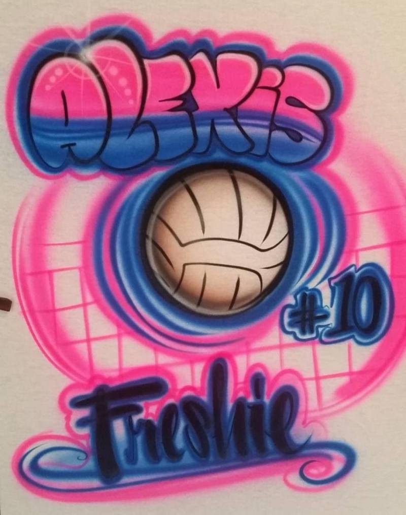 Personalisiertes Benutzerdefiniertes Airbrush-Volleyball-Shirt | Größe 2T - Erwachsene 5xl Personalisiertes Benutzerdefiniertes Airbrush-Volleyball-Shirt | Größe 2T - Erwachsene 5xl von TyGaAirbrush
