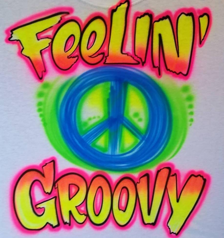 Personalisiertes Benutzerdefiniertes Airbrushed-Peace-Shirt | Größe 2T - Erwachsene 5xl von TyGaAirbrush
